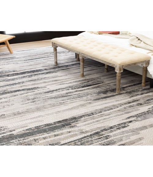 Karastan Tryst Grey/Silver R1288 8 ft. X 11 ft. Rectangle Rug