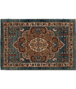 Karastan Spice Market Aksum Blue Rug 1 ft. 6 in. X 1 ft. 6 in. Rectangle