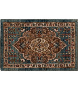 Karastan Spice Market Aksum Blue Area Rug 1 ft. 6 in. X 1 ft. 6 in. Rectangle