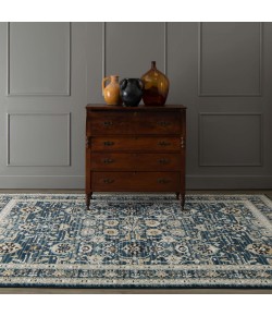 Karastan Zephyr Amphora Majolica Blue Rug 1 ft. 6 X 1 ft. 6 Rectangle