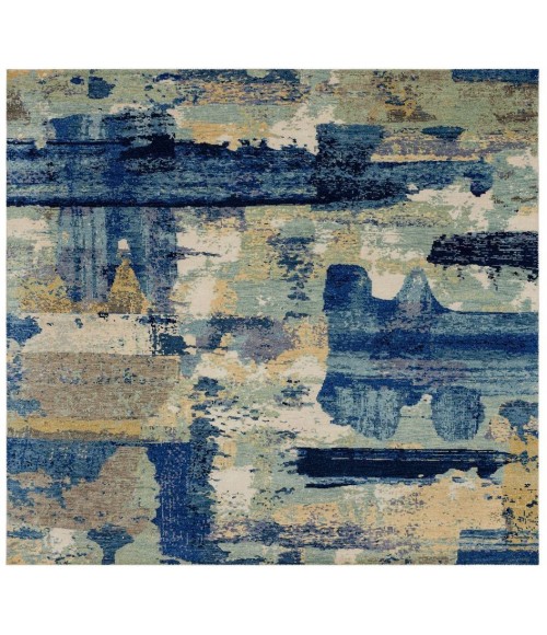 Karastan Depiction by Stacy Garcia Blue RG144 8 ft. X 10 ft. Rectangle Rug