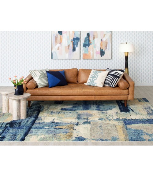 Karastan Depiction by Stacy Garcia Blue RG144 8 ft. X 10 ft. Rectangle Rug