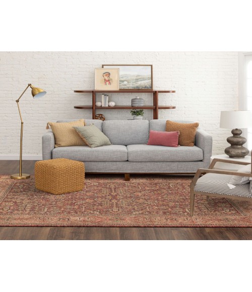 Zula Red Rug R1223 5 ft. X 8 ft. Rectangle - Rugs Town Karastan Zula Red R1223 5 ft. X 8 ft. Rectangle Rug