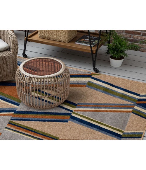Cabana Brown/Tan Rug R1264 6 ft. X 9 ft. Rectangle - Rugs Town Karastan Cabana Brown/Tan R1264 6 ft. X 9 ft. Rectangle Rug