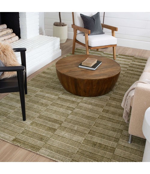 Karastan Broken Stripe Moss 8' x 10' Area Rug