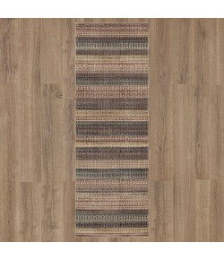 Karastan Echo Caprice Grey Area Rug 2 ft. 7 in. X 7 ft. 3 in. Runner