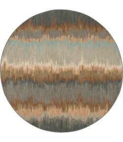 Karastan Euphoria Cashel Abyss Blue Rug 8 ft. Round