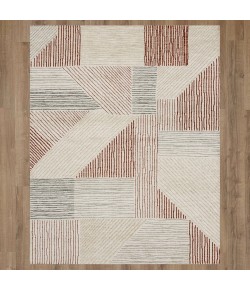 Karastan Bowen By Drew & Jonathan Home Central Valley Red Area Rug 5 ft. 3 in. X 7 ft. 10 in. Rectangle