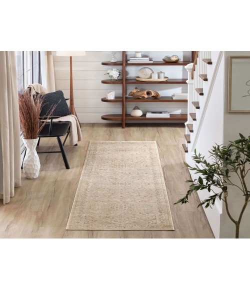 Karastan Windermere Ivory/White R1257 2 ft. 6 in. X 10 ft. Rectangle Rug