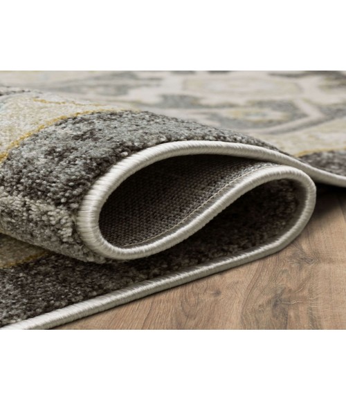 Karastan Windermere Grey/Silver R1257 6 ft. 6 in. X 9 ft. 10 in. Rectangle Rug