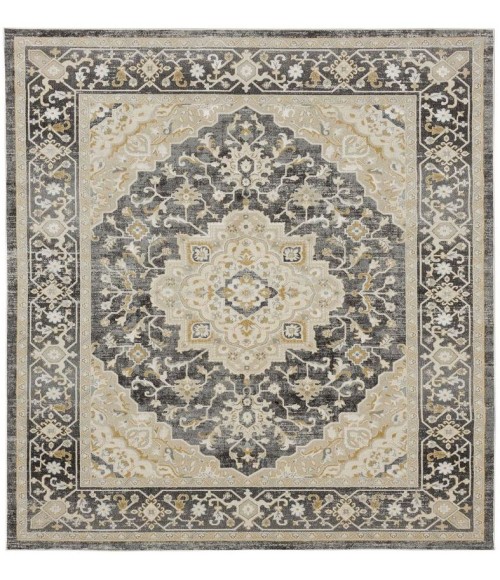 Karastan Windermere Grey/Silver R1257 6 ft. 6 in. X 9 ft. 10 in. Rectangle Rug