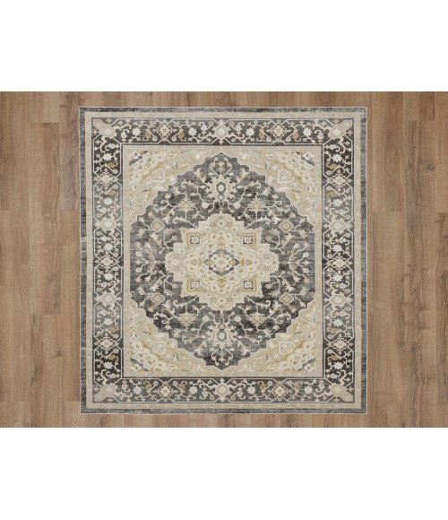 Karastan Windermere Grey/Silver R1257 6 ft. 6 in. X 9 ft. 10 in. Rectangle Rug