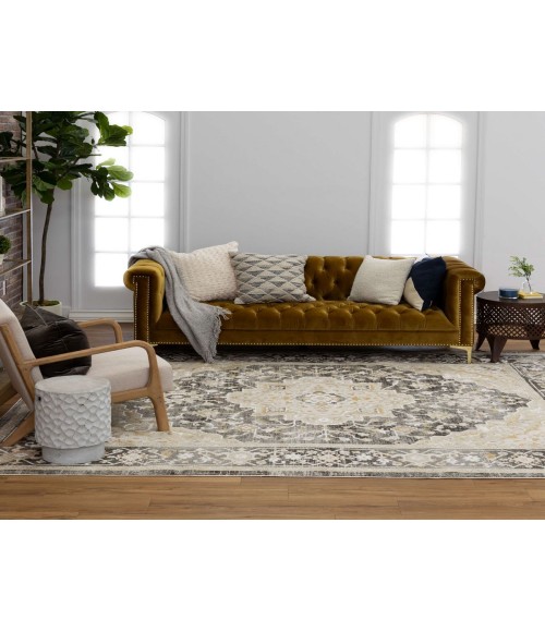 Karastan Windermere Grey/Silver R1257 7 ft. 10 in. X 10 ft. 3 in. Rectangle Rug