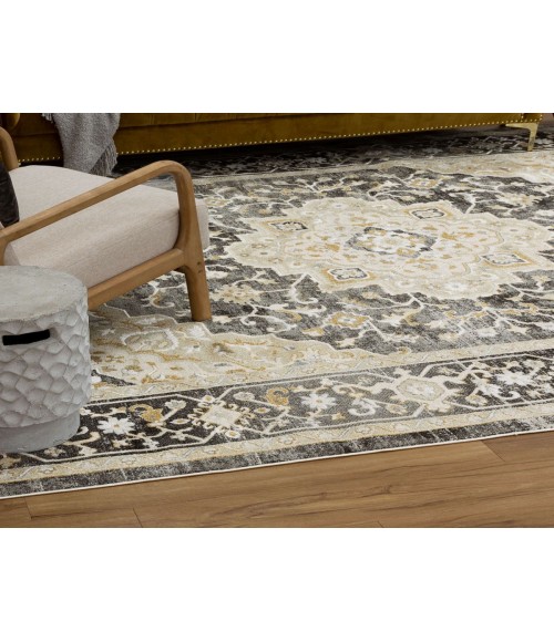 Karastan Windermere Grey/Silver R1257 7 ft. 10 in. X 10 ft. 3 in. Rectangle Rug