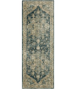 Karastan Marash Ezine Blue Area Rug 2 ft. 7 in. X 7 ft. 3 in. Runner