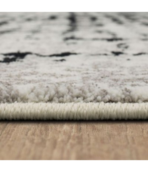 Epiphany Area Rug Karastan Flux Screen Alabaster 1' 6" x 1' 6" Area Rug