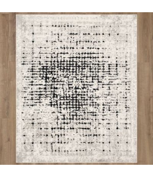 Epiphany Area Rug Karastan Flux Screen Alabaster 1' 6" x 1' 6" Area Rug