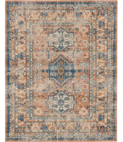 Karastan Zula Haykota Terracotta/Rust Blue Rug 2 ft. 4 in. X 8 ft. Runner