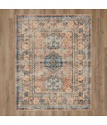 Haykota Terracotta/Rust Blue Area Rug Karastan Haykota Terracotta/rust Blue 2' 4" x 8' Area Rug