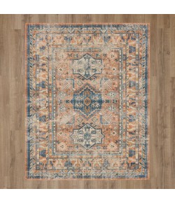 Karastan Zula Haykota Terracotta/Rust Blue Rug 2 ft. 4 in. X 8 ft. Runner