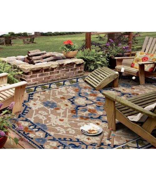 Cabana Brown/Tan Rug R1266 6 ft. X 9 ft. Rectangle - Rugs Town Karastan Cabana Brown/Tan R1266 6 ft. X 9 ft. Rectangle Rug