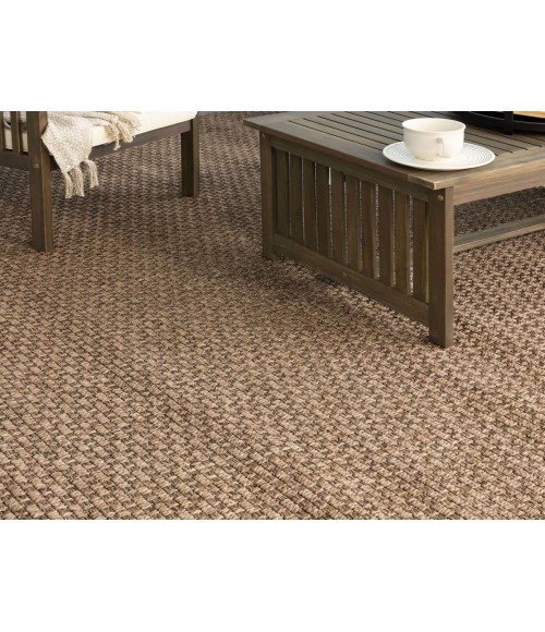 Karastan Lanai By Salt Life Brown/Tan R1269 6 ft. 6 in. X 9 ft. Rectangle Rug