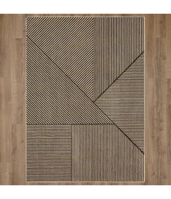 Karastan Bobby Berk By Karastan (Series 3) Linea Black Area Rug 8 ft. X 11 ft. Rectangle