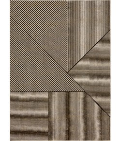 Karastan Bobby Berk By Karastan (Series 3) Linea Black Area Rug 8 ft. X 11 ft. Rectangle