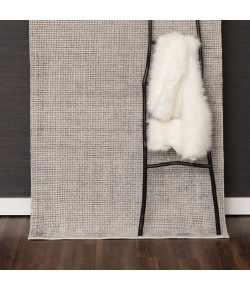 Karastan Labyrinth Matrix Steel Grey Area Rug 5 ft. X 8 ft. Rectangle