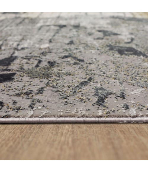 Karastan Tryst Grey/Silver R1289 2 ft. 6 in. X 8 ft. Rectangle Rug