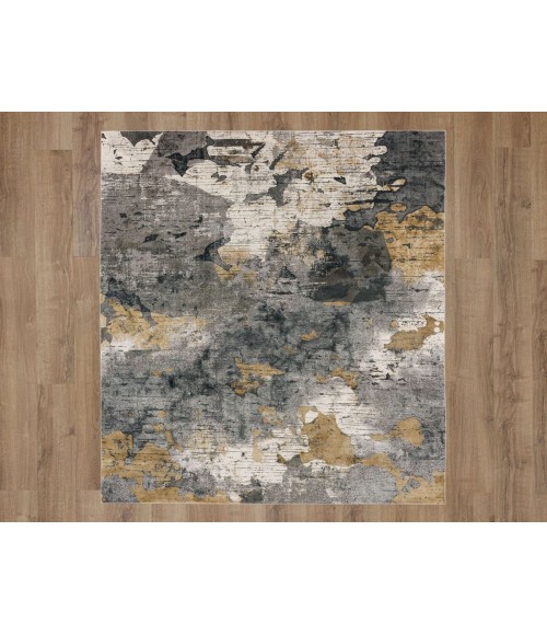 Karastan Tryst Grey/Silver R1289 2 ft. 6 in. X 8 ft. Rectangle Rug