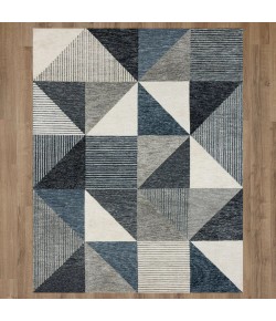 Karastan Bowen By Drew & Jonathan Home Oblique Blue Rug 8 ft. X 10 ft. Rectangle