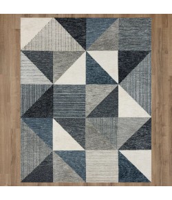 Karastan Bowen By Drew & Jonathan Home Oblique Blue Area Rug 5 ft. 3 in. X 7 ft. 10 in. Rectangle