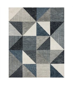 Karastan Bowen By Drew & Jonathan Home Oblique Blue Rug 8 ft. X 10 ft. Rectangle
