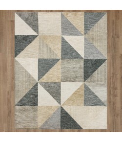 Karastan Bowen By Drew & Jonathan Home Oblique Tan Rug 8 ft. X 10 ft. Rectangle