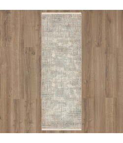 Karastan Solitude Plaza Dilao Dark Grey Beige Area Rug 2 ft. 7 in. X 7 ft. 3 in. Runner