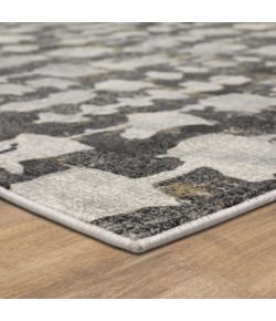 Karastan Tryst Grey/Silver R1287 2 ft. 6 in. X 8 ft. Rectangle Rug