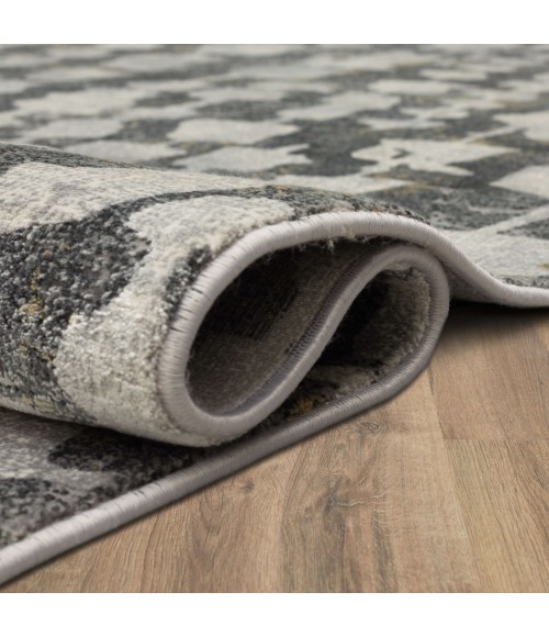 Tryst Grey/Silver Rug R1287 9 ft. X 12 ft. Rectangle - Rugs Town Karastan Tryst Grey/Silver R1287 9 ft. X 12 ft. Rectangle Rug