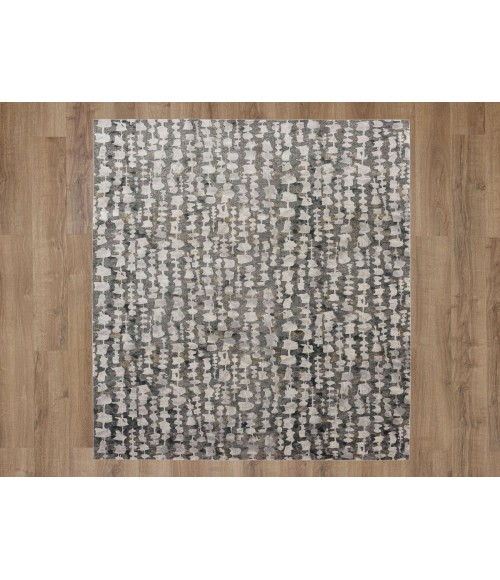 Tryst Grey/Silver Rug R1287 9 ft. X 12 ft. Rectangle - Rugs Town Karastan Tryst Grey/Silver R1287 9 ft. X 12 ft. Rectangle Rug