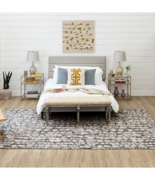 Tryst Grey/Silver Rug R1287 8 ft. X 11 ft. Rectangle - Rugs Town Karastan Tryst Grey/Silver R1287 8 ft. X 11 ft. Rectangle Rug