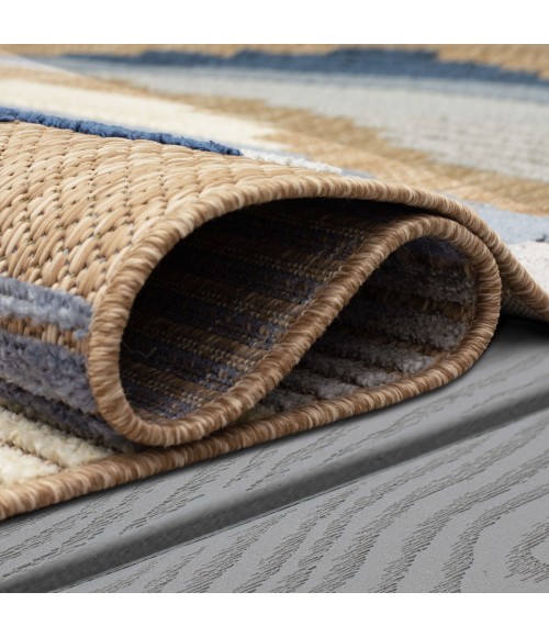 Cabana Blue Rug R1273 6 ft. X 9 ft. Rectangle - Rugs Town Karastan Cabana Blue R1273 6 ft. X 9 ft. Rectangle Rug