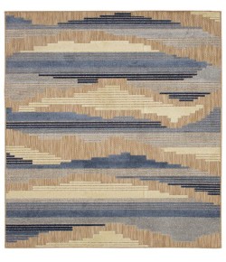 Karastan Cabana Blue R1273 6 ft. X 9 ft. Rectangle Rug
