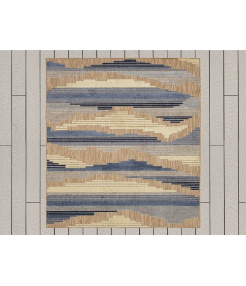 Cabana Blue Rug R1273 6 ft. X 9 ft. Rectangle - Rugs Town Karastan Cabana Blue R1273 6 ft. X 9 ft. Rectangle Rug