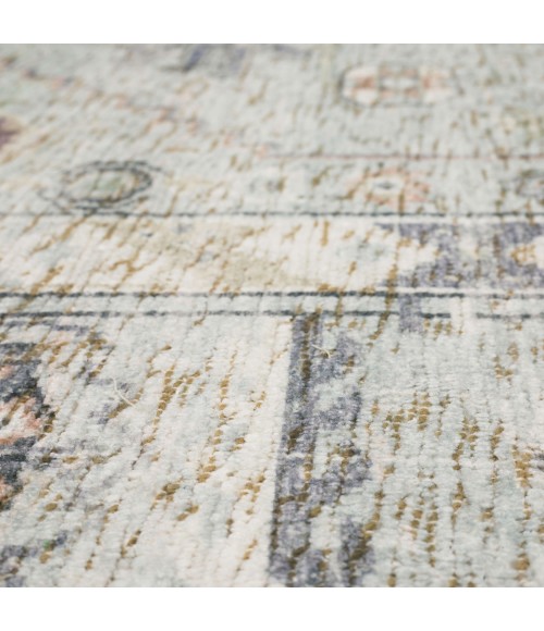 Zula Light Teal Rug R1220 8 ft. X 10 ft. Rectangle - Rugs Town Karastan Zula Light Teal R1220 8 ft. X 10 ft. Rectangle Rug