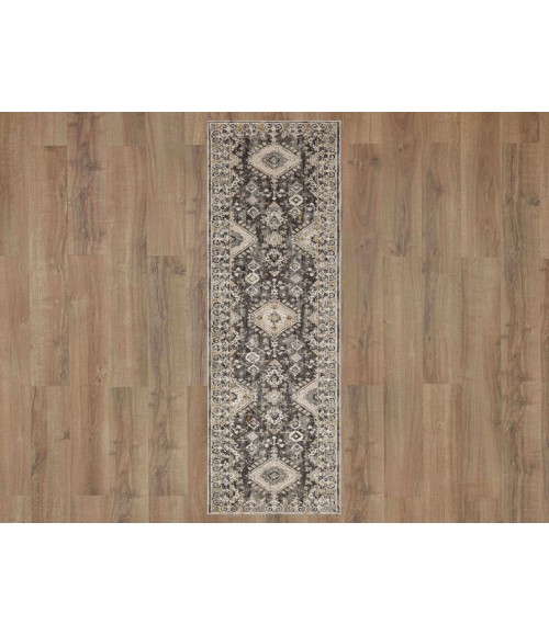 Karastan Windermere Grey/Silver R1258 2 ft. 6 in. X 10 ft. Rectangle Rug