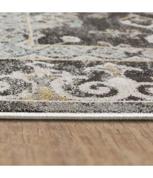 Karastan Windermere Grey/Silver R1258 6 ft. 6 in. X 9 ft. 10 in. Rectangle Rug