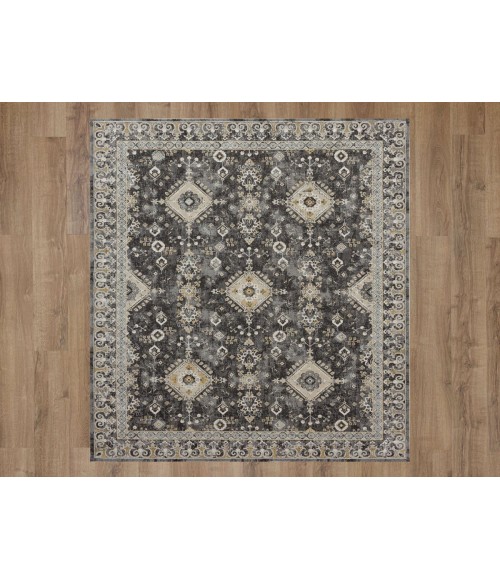 Karastan Windermere Grey/Silver R1258 6 ft. 6 in. X 9 ft. 10 in. Rectangle Rug