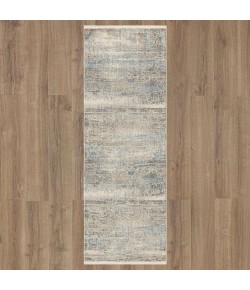 Karastan Solitude Silk Road Cream Dark Grey Rug 2 ft. 7 in. X 7 ft. 3 in. Runner