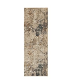 Karastan Echo Tesoro Cream Area Rug 2 ft. 7 in. X 7 ft. 3 in. Runner