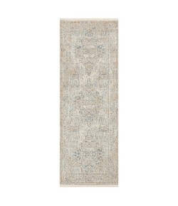 Karastan Solitude Via Salaria Cream Beige Area Rug 2 ft. 7 in. X 7 ft. 3 in. Runner